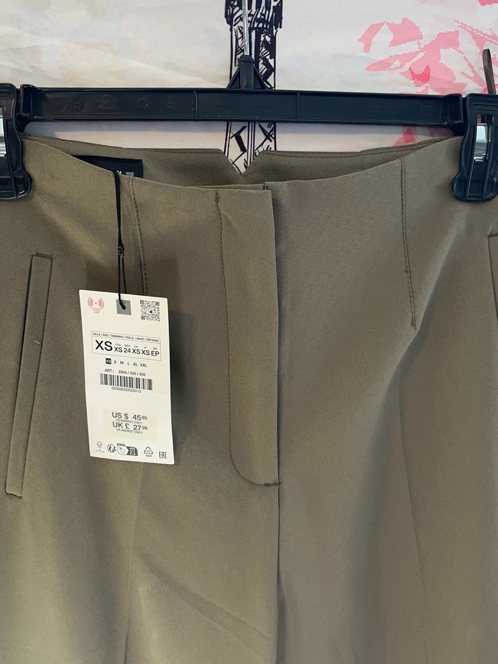 NEW ZARA STRAIGHT CUT PANTS SIZE XS - Picture 3 of 10